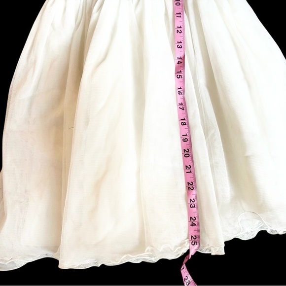 Girl’s Couture Princess White Tulle Wedding Formal Picture Perfect Dress Size 4 - Picture 6 of 9